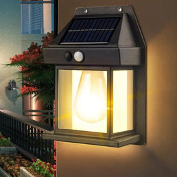 Applique murale LED étanche décorative avec capteur solaire - Livraison offerte