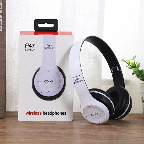 casque blanc bluetooth avec cable usb inclus - livraison offerte