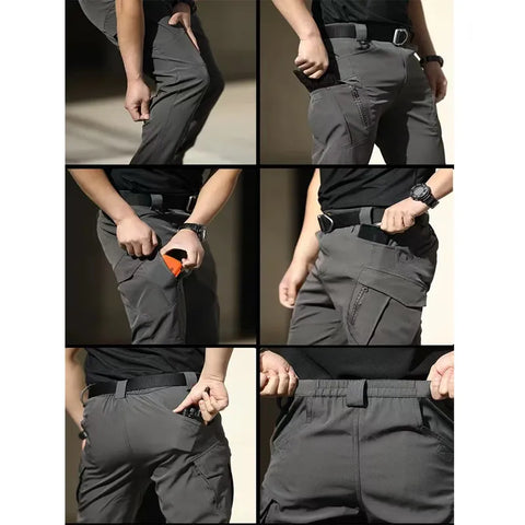 Pantalon élastique à séchage rapide avec multi-poches - Livraison offerte