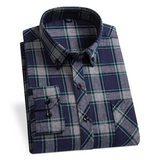 Chemise en coton décontractée à carreaux avec poche avant - Livraison offerte