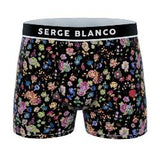 Lot de 6 boxers motifs à fleurs de la marque Serge Blanco + 1 Lot de 3 paires de chaussettes de la marque Serge Blanco - Livraison offerte