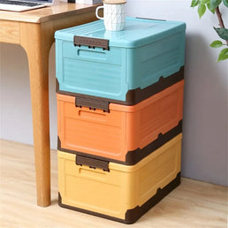 Boîte de rangement pliable multifonction avec couvercle - Livraison offerte