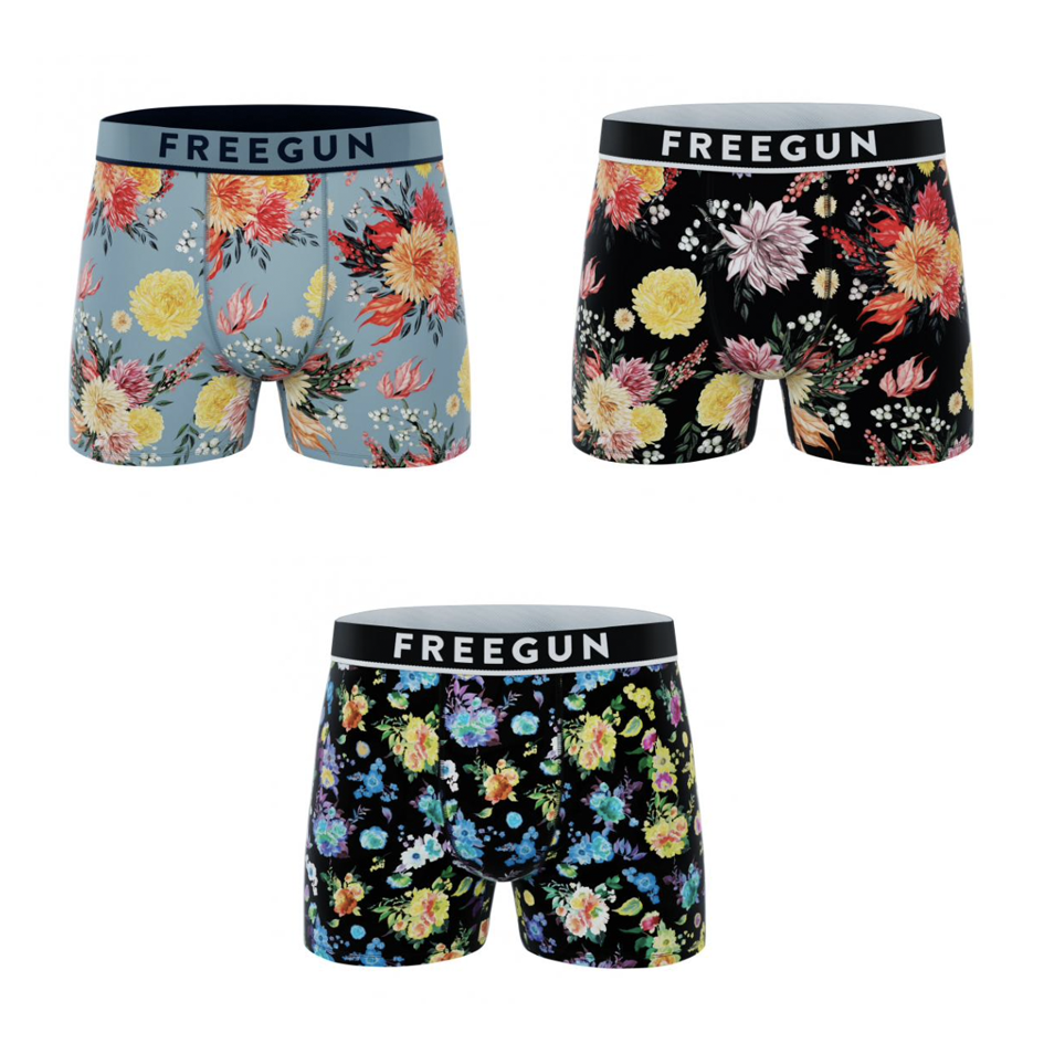 Boxer Homme Lot De 3 Noir FREEGUN Boxer Homme Lot De 3 Noir FREEGUN