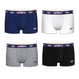 Lot de 4 boxers de la marque Umbro en coton - Livraison offerte