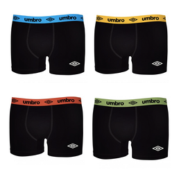 Lot de 4 boxers en coton de la marque Umbro - Livraison offerte