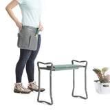 Banc de jardin pliable avec sac à outils 3 en 1 - Livraison offerte