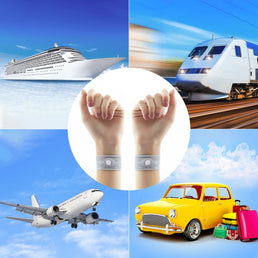 Lot de 2 Bracelets anti-nausées avec points de pression pour voiture, bateau, train et avion - Livraison offerte