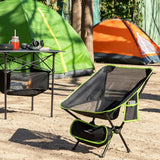 Chaise de camping pliante avec poche latérale polyvalente - Livraison offerte