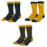 Lot de 9 paires de chaussettes de ville de la marque Serge Blanco en coton peigné - livraison offerte