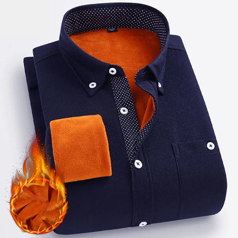 Chemise chaude en Velours Côtelé pour Homme - Livraison offerte