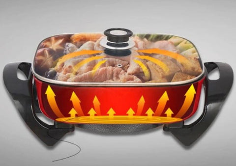 Cocotte électrique 1800W en revêtement Téflon - Livraison offerte