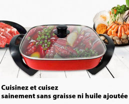 Cocotte électrique 1800W en revêtement Téflon - Livraison offerte