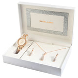 Coffret Excellanc avec montre femme, collier et boucles d'oreilles - Livraison offerte