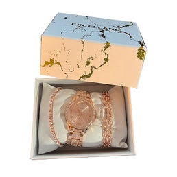 Coffret Excellenc pour femme avec 1 montre élégante + 3 bracelets - Livraison offerte