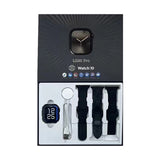 Coffret Montre connectée noire avec 3 bracelets Compatible tous Smartphones - Livraison offerte
