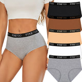 Ensemble de 5 culottes respirantes tailles hautes - Livraison offerte