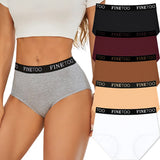 Ensemble de 5 culottes respirantes tailles hautes - Livraison offerte