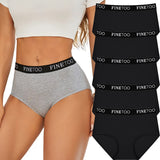 Ensemble de 5 culottes respirantes tailles hautes - Livraison offerte