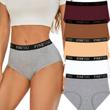 Ensemble de 5 culottes respirantes tailles hautes - Livraison offerte