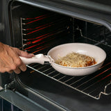 Ensemble de 2 poêles multifonctions + 1 casserole + 1 couvercle en verre avec bord en silicone + 1 poignée amovible et interchangeable - Livraison offerte