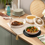 Ensemble de 2 poêles multifonctions + 1 casserole + 1 couvercle en verre avec bord en silicone + 1 poignée amovible et interchangeable - Livraison offerte