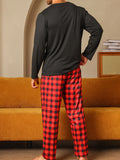 Ensemble de pyjama à carreaux pour homme (2 pièces) collection saison hiver - Livraison offerte