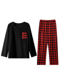Ensemble de pyjama à carreaux pour homme (2 pièces) collection saison hiver - Livraison offerte