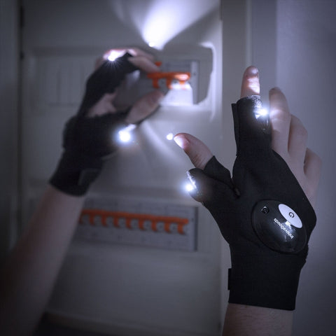 Lot de 2 gants d’éclairage avec lumière LED - Livraison offerte
