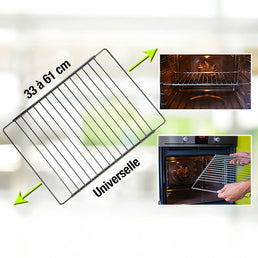 Grille de four universelle adaptable à toutes les tailles de fours, de 33 à 61 cm - Livraison offerte