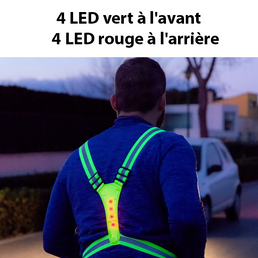 Harnais de sport avec lumières LED avec 3 modes d’éclairage - Livraison offerte