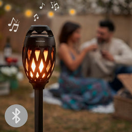 Haut-parleur Bluetooth Lampe LED effet flamme - Livraison offerte