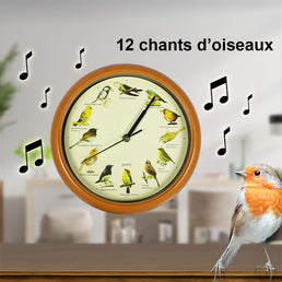 Horloge avec 12 chants d’oiseaux - Livraison offerte