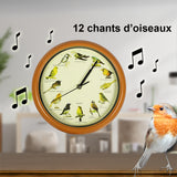 Horloge avec 12 chants d’oiseaux - Livraison offerte