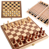 1 Jeu d'échecs, de dames, et backgammon acheté = 1 Jeu de Domino avec boîte en bois offert - Livraison offerte