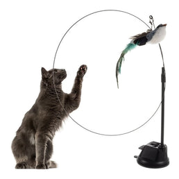 Jouet oiseau pour chat avec ventouse - Livraison offerte