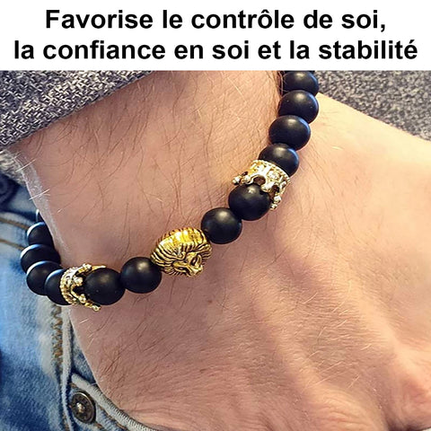 King bracelet : Bracelet Homme Tête de Lion - Livraison offerte