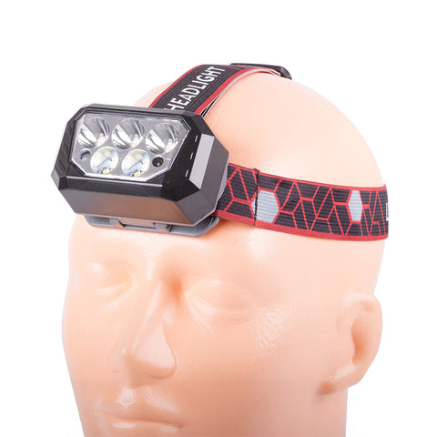 Lampe frontale 5 LED avec portée 500 mètres - Livraison offerte