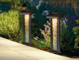 Lot de 2 Lampes Solaires à led pour éclairage de jardin - Livraison offerte