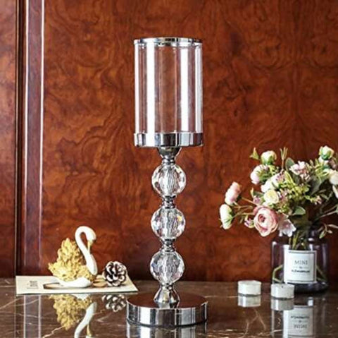 Lot de 3 bougeoirs-lanternes avec cristaux - Livraison offerte