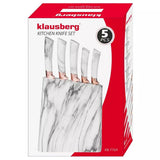 Lot de 5 couteaux de cuisine en acier + Socle design - Livraison offerte