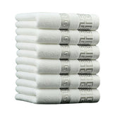 Lot de 6 serviettes de bain 100% coton 34x74 cm - Livraison offerte