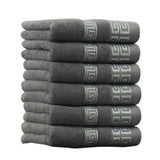 Lot de 6 serviettes de bain 100% coton 34x74 cm - Livraison offerte