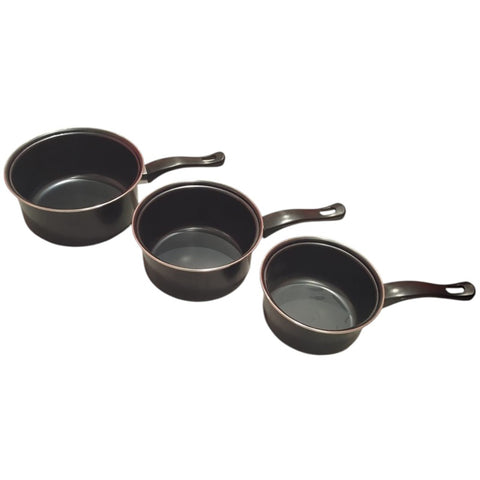 Lot 3 casseroles tous feux dont induction avec revêtement anti-adhésif - Livraison offerte