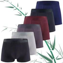 Lot de 6 boxers en fibre de bambou ultra doux et respirants - Livraison offerte