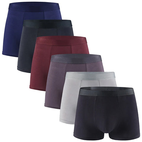 Lot de 6 boxers en fibre de bambou ultra doux et respirants - Livraison offerte