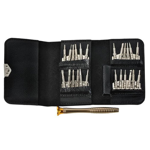 Lot d’un tournevis de précision + 25 embouts magnétiques livrés dans un étui - Livraison offerte