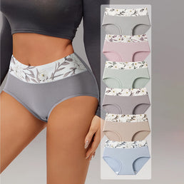Lots de 6 culottes taille haute en coton - Livraison offerte