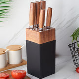Ensemble de 5 couteaux de cuisine en acier inoxydable avec support élégant- Livraison offerte