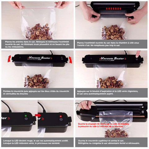 Machine Sous Vide Alimentaire, Avec 10 Sacs Sous Vide,Appareil De Mise Sous Vide 90257048 Machine Sous Vide Alimentaire, Avec 10 Sacs Sous Vide,Appareil De Mise Sous Vide 90257048