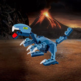 1 Train À Piles Dinosaure : 1 Locomotive + 1 Wagon + 2 Dinosaures Et Chargement + Mini Dino : Dinosaure En Briques À Construire + Jeu Mini Quiz + Jeu De Cartes - Les Dinosaures - Livraison Offerte